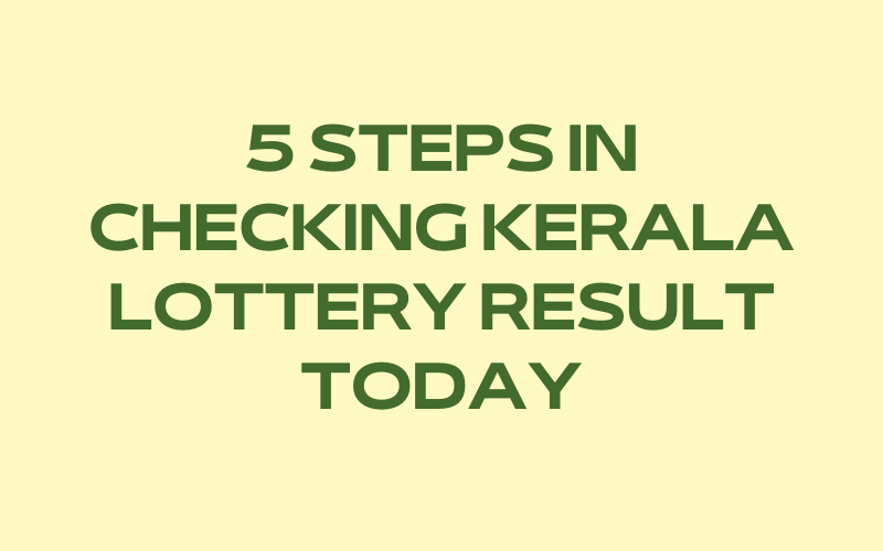 how to check kerala lottery result today